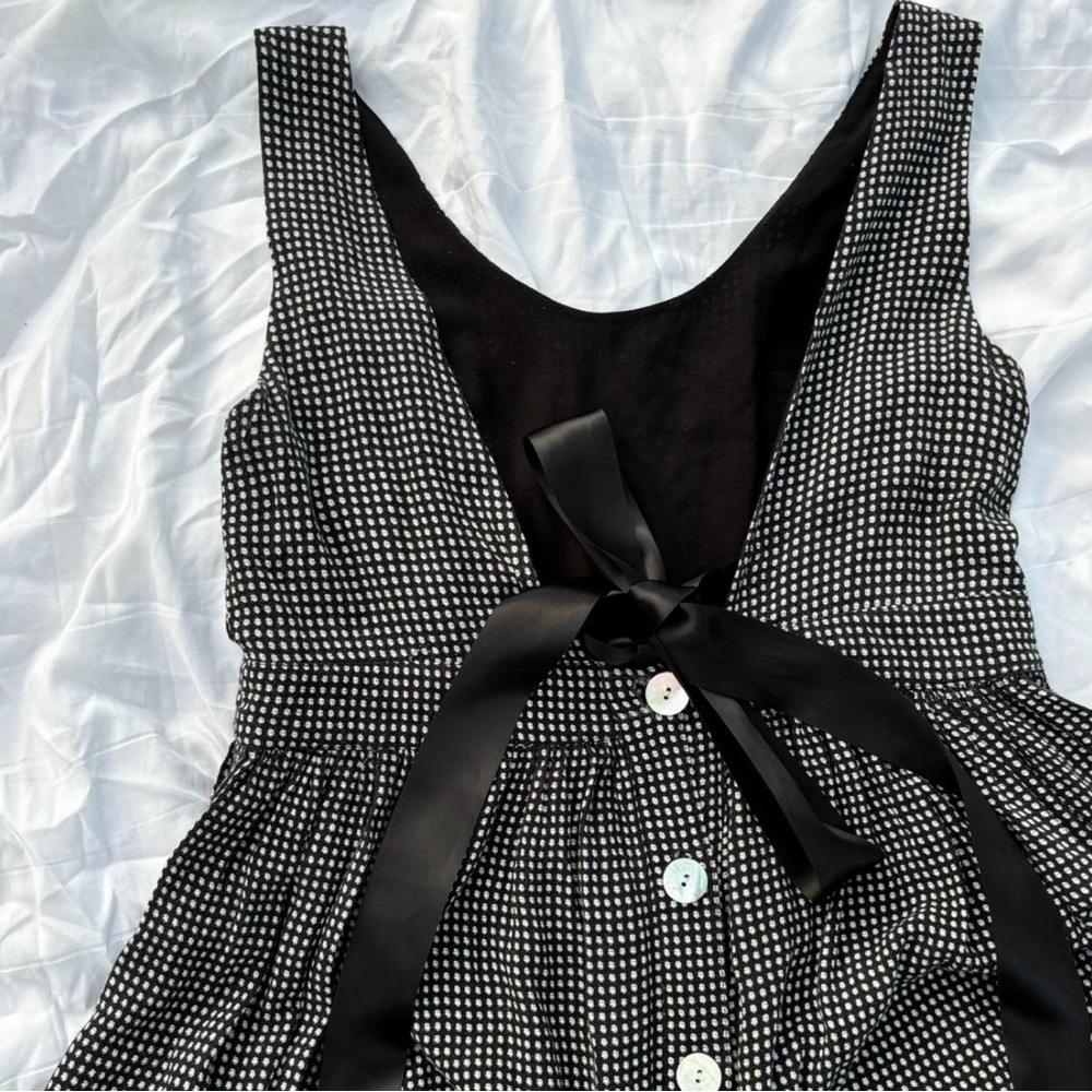 Black and white gingham dress